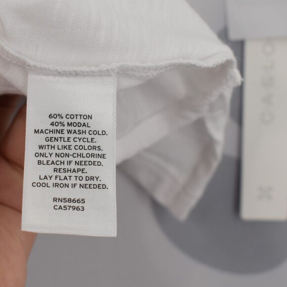 Caslon NWT V Neck Short Sleeve Pocket T Shirt Custom Cut White Size XXSmall New - Picture 6 of 9